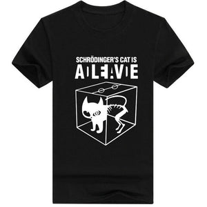 Cat Skeleton 3D Print Men T-shirt